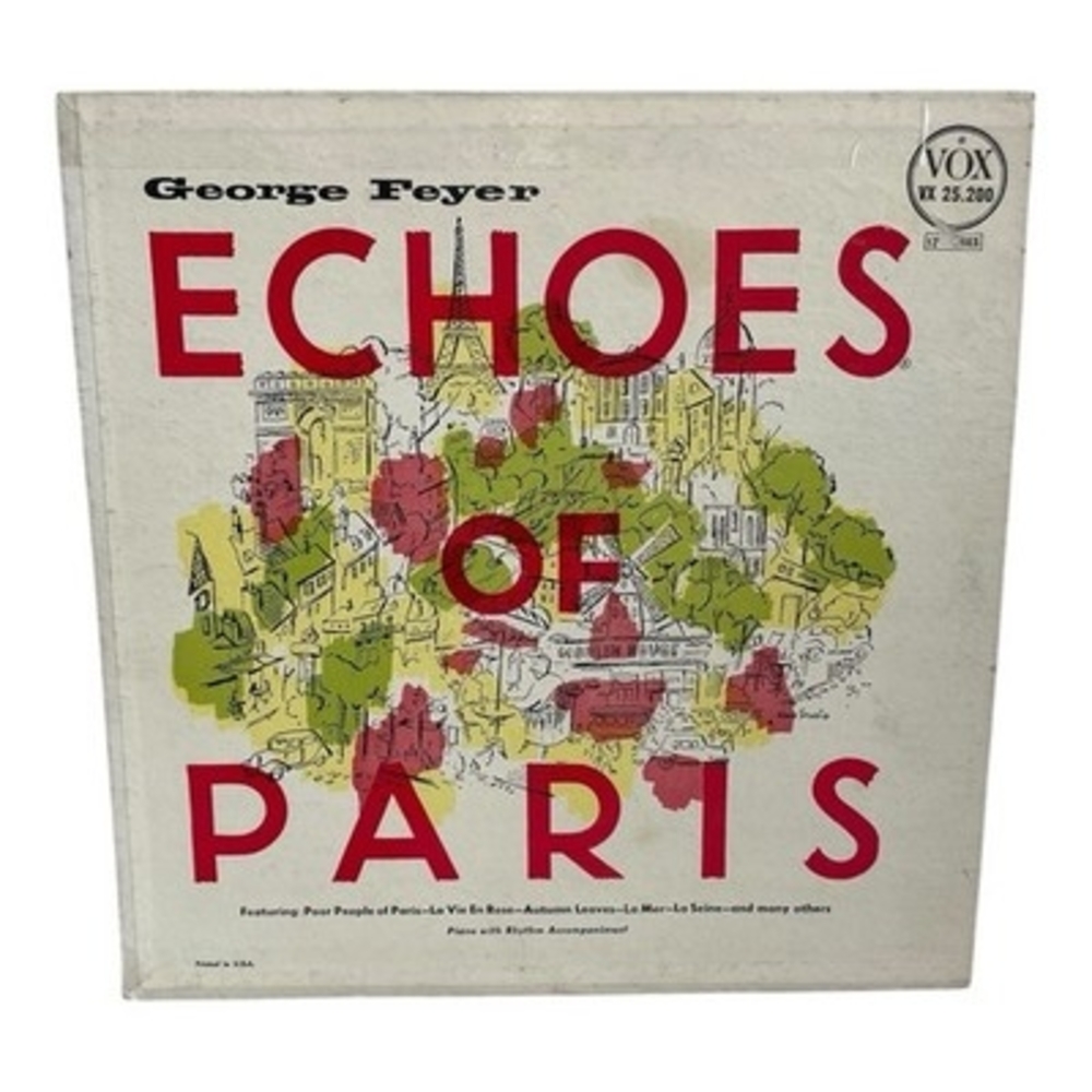 George Feyer Echoes Of Paris Vinyl LP Album VOX 1963 Jazz Piano Blues VG+/VG